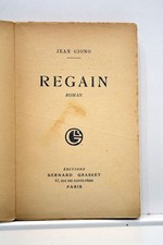LIVRE ANCIEN GIONO REGAIN ROMAN 1931