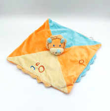 Doudou plat dinosaure bleu