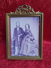 Très Beau Vieux Cadre Photo, Bronze, Original Art Nouveau