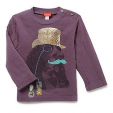 B - Haut T-shirt Fantaisie Violet Motif Original Little Lord  Iba Marese T  6 M