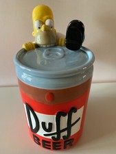 TIRELIRE CERAMIQUE COLLECTOR AVENUE OF THE STARS 1998 HOMER SIMPSONS DUFF BEER