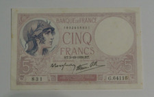 5 francs  VIOLET RT5/10/1939