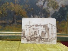 ancien dessin  lavis XIXe