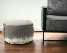 20 " Charbon Coton Abstrait Pouf Ottomane