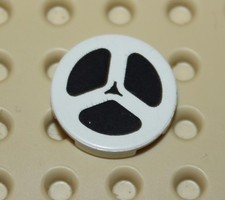 Lego White Tile Round 2x2 with