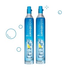 sodastream lot de 2 cylindres de recharge de gaz co2 60l pour machine à