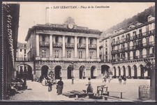 cpa san sebastian (espagne) plaza de la constitucion (bon etat) 