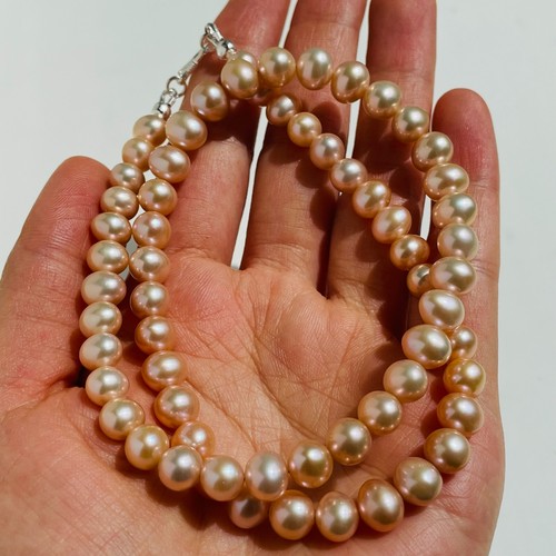 Collier argent perles de - argent, en
