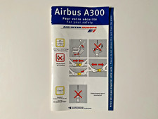 AIR INTER EUROPE A300 Safety Card Carte de Sécurité