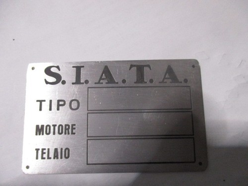 Panneau type fiat plaque - type,