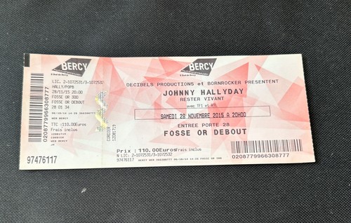 Ticket billet concert - de,