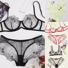 Ensemble bikini femme lingerie intérieur sexy transparent sous vêtement respir