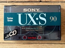 SONY UX.S 90 POSITION CHROME IEC II / Type II AUDIO CASSETTE NEW SEALED