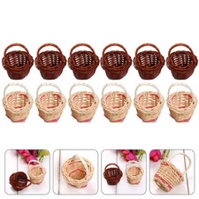  12 Pcs Landscaping Decor Miniature Basket Couffins Petit Panier Décoratif