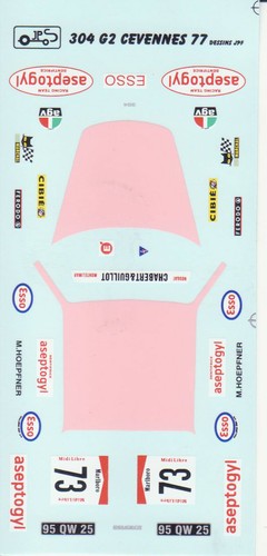 Decal peugeot 304 gr2 - gr2,