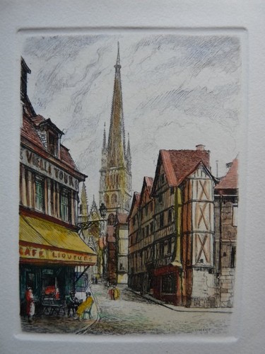 Ancienne gravure eau - eau, forte