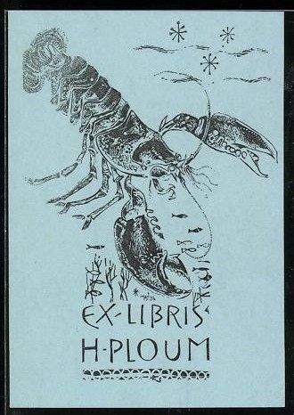 Exlibris ploum homard et - h.,