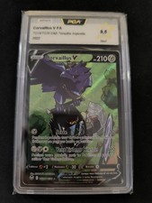 Carte Pokémon Corvaillus V FA PCA 9,5 Fr TG18/TG30 Tempête Argentée 
