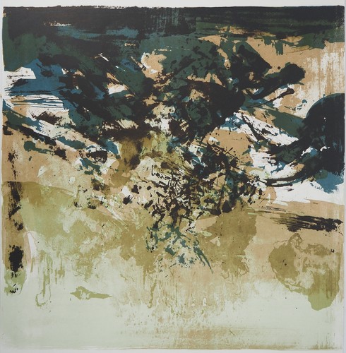 Zao wou paysage abstrait - :,