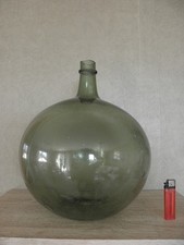 Antique 1800's BLOWN GLASS Honey  DEMIJOHN Carboy Bottle old french