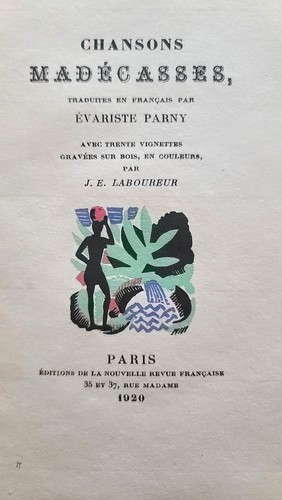Chansons madécasses parny - chansons,