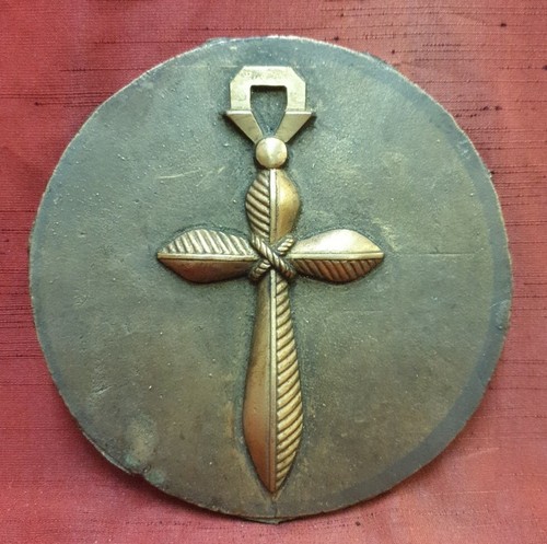 Plaque bronze decor - decor, croix