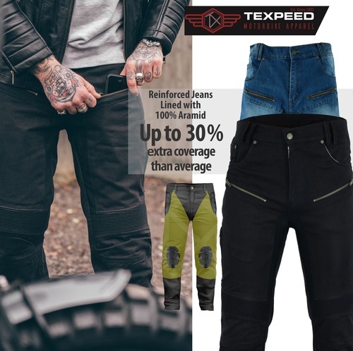 Jeans moto pantalons de - de,