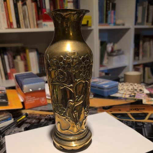 Vase ancien laiton massif - vase, en