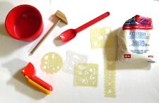 Lot d'outils créatif Plâtre Mako moulage, Pochoir, Coupelle, Sable Coloré