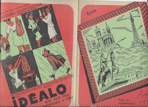 Protège cahier 1950 s - protège,