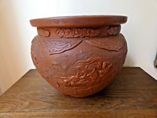 CACHE POT EN GRES ROUGE DE