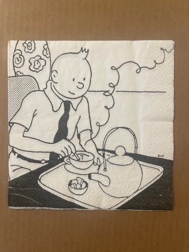Hergé serviette en papier - hergé,