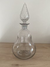 Grand flacon d'officine de pharmacie en verre soufflé avec bouchon 45 cm totale