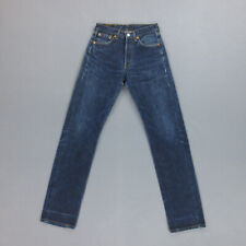 Jean Droit Vintage 90s Made France Levi's 501 Femme W28 L34 Bleu Stonewash Butto