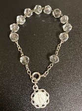 Dizainier ancien - argent massif et verre