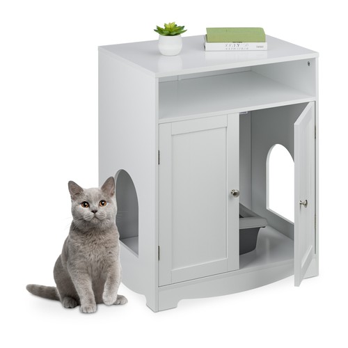 Meuble toilette chat armoire - toilette,