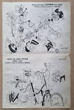 nomenclature pièces moteur partie cycle VELOSOLEX SOLEX type 1010 cadre 660 1957