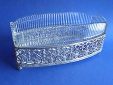 Ancien Centre De Table En Cristal De Baccarat ? jardinière Monture Argenté tbe