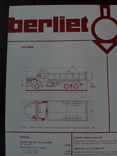 Camion ribaltable berliet glm - ribaltable,