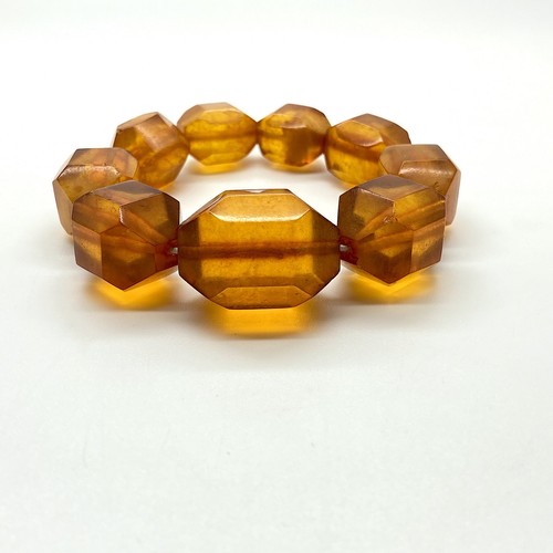 Bracelet ambre baril - , bijoux