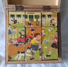 Ancienne Boite De Jeu En Bois