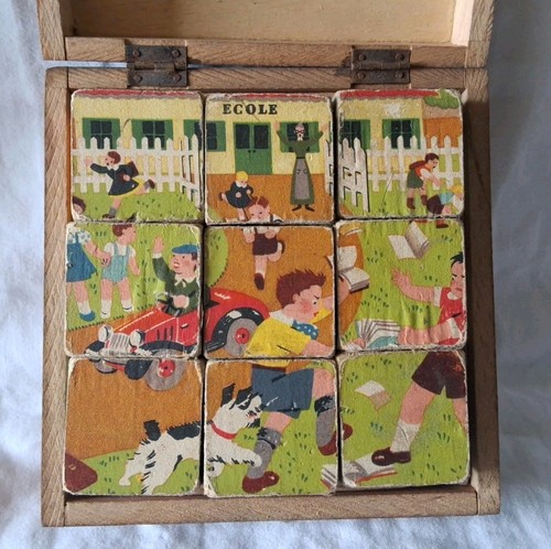 Ancienne boite jeu bois - boite, en