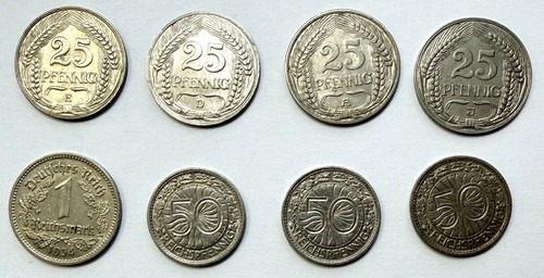 Lot pièces pfennig - 8, et
