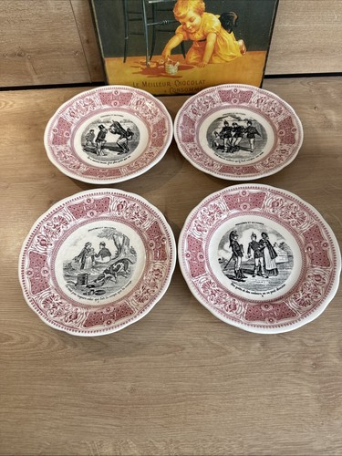 Gien lot 4 assiettes - gien, ,