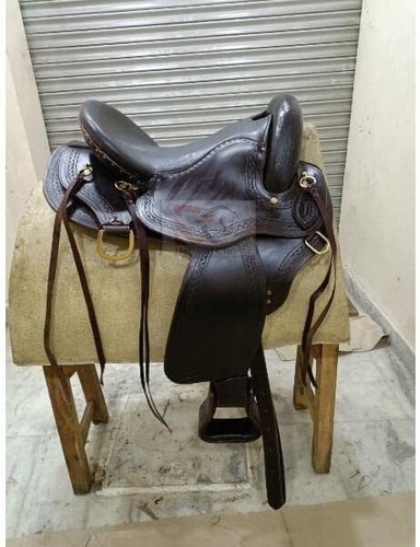 Selle western cuir à - en,