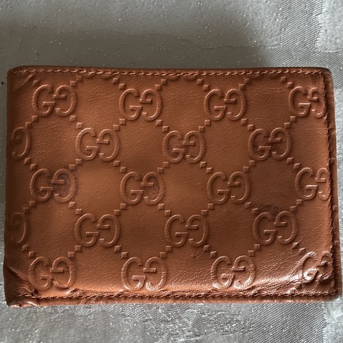 Gucci portefeuille cuir marron