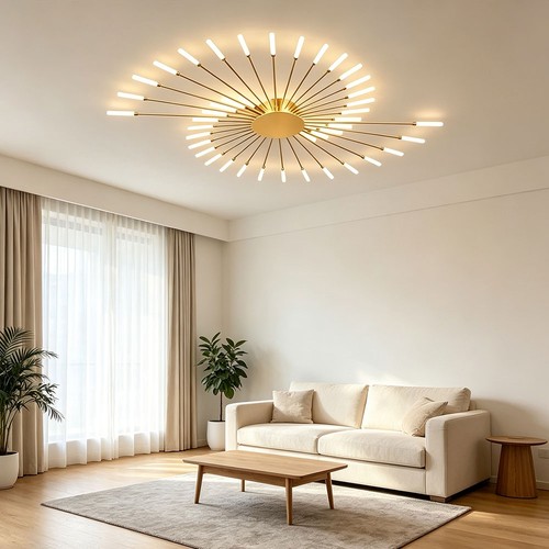 Plafonnier led soleil - soleil, doré
