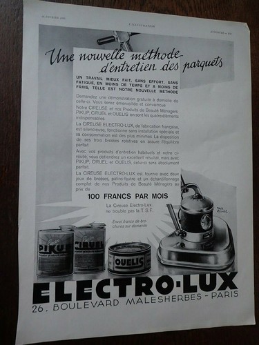 Cireuse electro lux entretien - cireuse,