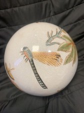 Boule En Faïence V&B ? Sarreguemines ? Luneville ? Décors Papillons Fleurs (37)