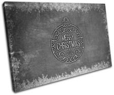 Christmas Decoration Wall Canvas ART Print XMAS Picture Gift Chalk 04  Christmas